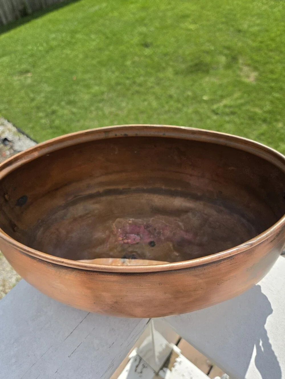Vintage Copper Jardiniere Lion Head Handles Paw Feet, Oval Planter, French Garde